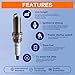 HiVehicle V7449 Laser Iridium Spark Plugs - Automotive Replacement Spark Plugs,OE Replace APP5325 PLFR5A-11 6240(6 Pack)