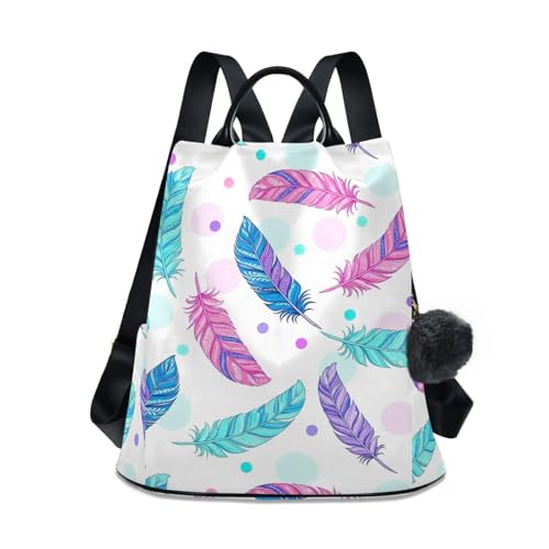 Sac à dos plumage coloré en polyester sergé avec de nombreuses poches pratiques
