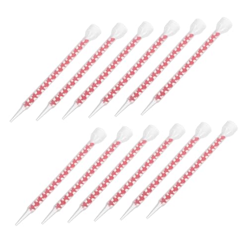 Hemobllo 12 pezzi Ugelli Riutilizzabili per Sigillatura con Miscelatore Spirale per Adesivo Epossidico Controllo Preciso del Flusso per Ristrutturazione Casa e Costruzione