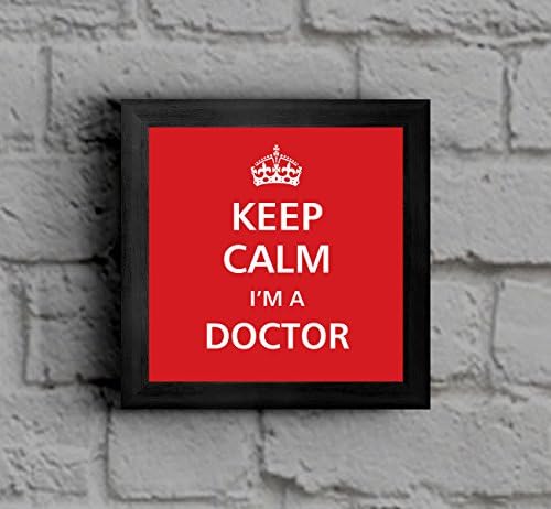 The Victorian Printing Co - Keep Calm - I'm A Doctor - Framed Picture - Black