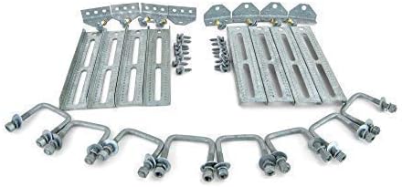 (8) 12" Galvanized Swivel Top Bunk Bracket Kit with Hardware for 2x3 Boat Trailer Crossmember