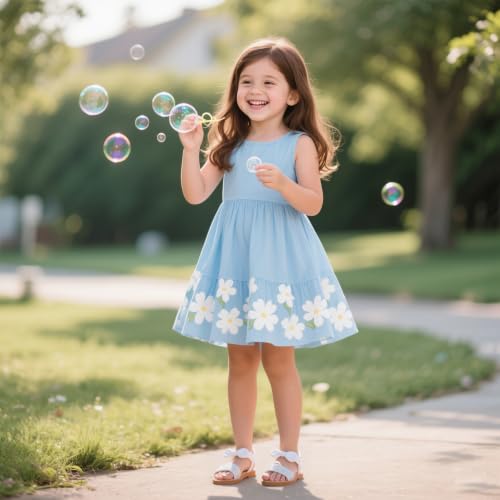 Image of Kiderence Toddler Flower Girl Sandals Open Toe Dress Shoes Wedding Party