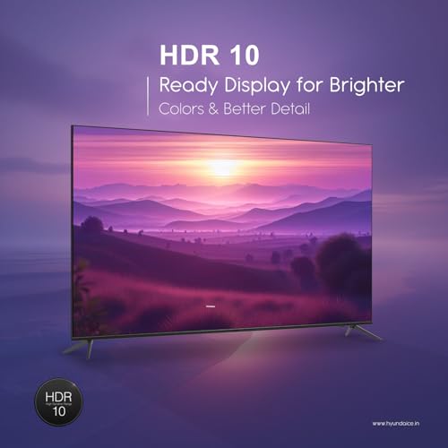 Image of HYUNDAI 32 Inch Google LED TV (SHY32HGV05R4) | HDR10 | Voice Remote | Dolby Plus Sound | Built-in Chromecast | Google Assistant | Bluetooth | HDMI x2 | USB x2