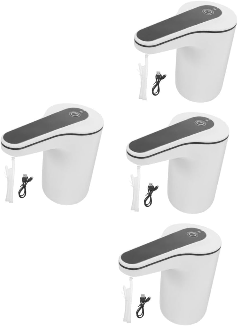 Mipcase 4pcs USB Rechargeable Drinking Water Pump Automatic Bottle Dispenser for Home Office Camping Portable Pump Mute and High Reliability
