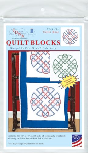 Jack Dempsey Needle Art Celtic Knot 18" Quilt Blocks