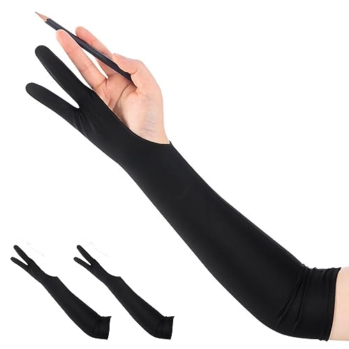 [ZVCXOE] 二本指 グローブ 2枚入 防汚 通気性 2本指 ロング グローブ...