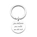She Believed She Could so She Did Stainless Steel Inspirational Pendant Keychain Key Ring