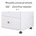Office Storage cabinets, Locked Under-Desk Filing cabinets, Filing cabinets with Rollers, Thickened Plates, Sturdy and Durable, Used to Store Office Supplies and documents, School Supplies (Color : W