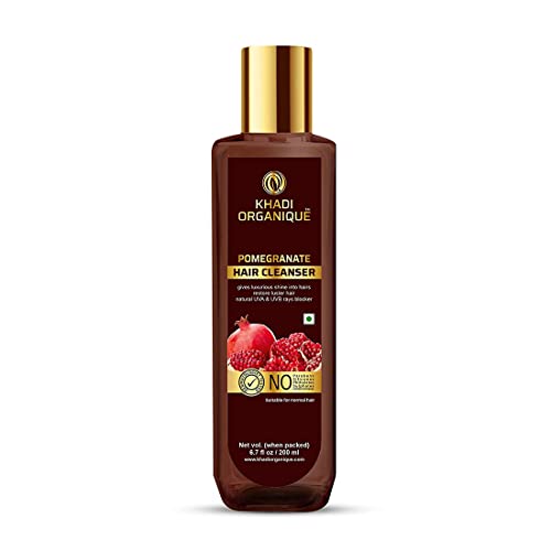 Image of Organique Pomegranate Hair Shampoo Natural UVA & UVB Rays Blocker, Repairs Damaged Hair & Nourishes Hair (No Sls & Paraben Free) 200 ml`