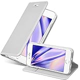 Cadorabo Book Case Compatible with Apple iPhone 6 / iPhone 6S in Classy Silver - with Magnetic Closure, Stand Function and Card Slot - Wallet Etui Cover Pouch PU Leather Flip