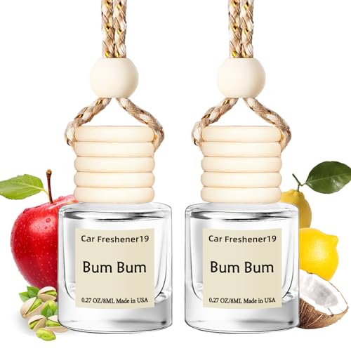 Image of Hanging Car Air Freshener, Long Lasting Scent, Cute Air Fresheners for Women, 2 Pack Non-Toxic Essential Oil Diffuser, Made in USA