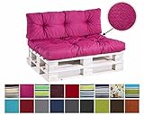 Palettenkissen Palettenauflagen Sitzkissen Rückenlehne Gesteppt - 2