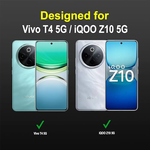 Image of amazon basics Back Case Cover for Vivo T4 5G | Compatible for Vivo T4 5G Back Cover | Liquid Silicon Magic Case with Camera Protection | Black