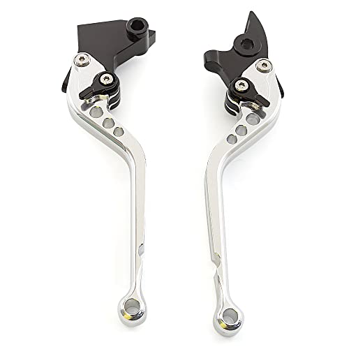 Image of Aluminum CNC Clutch Brake Levers Fit For RE650 Interceptor Continental INT-650 GT650 GT 650 Before 2022 Long Adjustable Silver