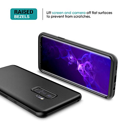 SURITCH for Samsung Galaxy S9 Plus Case, [Built-in Screen Protector] Matte Black Hard Full-Body Protection Shockproof Rugged Bumper Protective Cover for Galaxy S9 Plus 6.2 Inch (Matte Black) by SURITCH - Used condition - Image 5