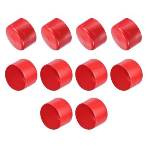 Embouts ronds en caoutchouc anti-rayures pour filetage de vis 60 mm rouge - 2
