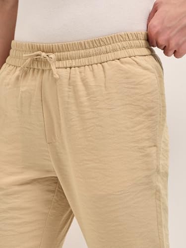 Image of Men's Grey Cotton Straight Fit Casual Trouser
