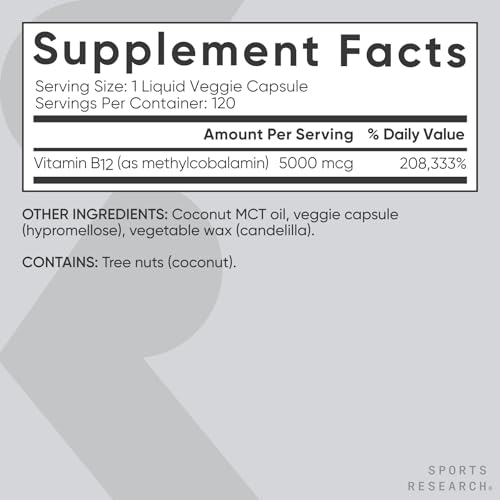 Sports Research Methylcobalamin Liquid Capsules