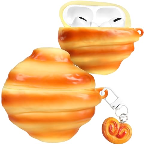 Boaretiu for AirPods Pro/Pro 2nd Gen Case 3D Cute Anime Design, Croissant