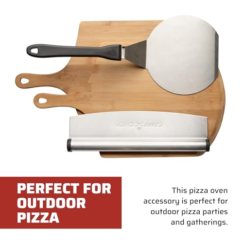 Camp Chef Pizza Accessories Kit - Includes 2 Pizza Peel, 1 Pizza Spatula & 1 Rocking Pizza Cutter - Premium Pizza Kit for Indoor or Outdoor Cooking