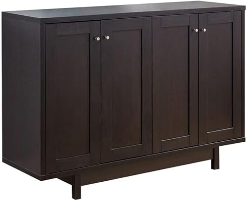 IDUSA Smart Home Furniture 6-Shelf Contemporary Wood Buffet in Red Cocoa