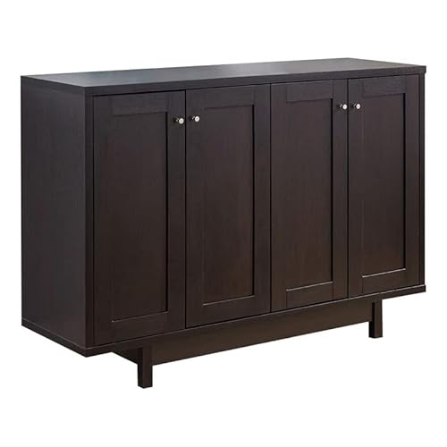 Idusa Smart Home Furniture 6-Shelf Contemporary Wood Buffet In Red Cocoa #TOP29