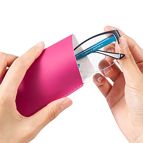 Image of TRIUMPH VISION 3 Pack Reading Glasses Pouch - Soft Eyeglasses Bag Portable Cloth Eyewear Case