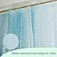 CAPASTEC 1 Set Wasserdichter Duschvorhang, 180 x 200cm Eva Badvorhang mit Gewicht Magnet, Waschbar Duschvorhang mit 12 Duschvorhangringen für Badezimmer, Badewanne, Duschkabine, Blau