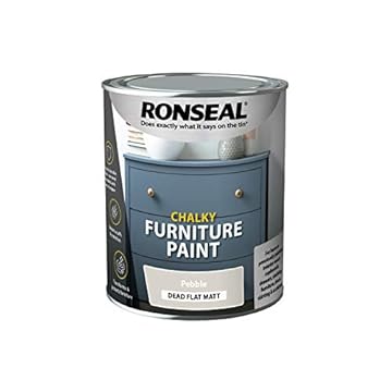 Ronseal RSLCFPP750 750 ml Chalky Furniture Paint - Pebble
