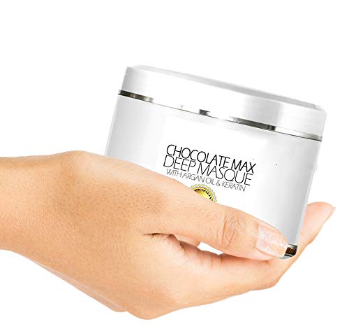 Keratin Cure Chocolate Max Deep Hair Mask Masque Moisturizing Reparation Shea Butter Argan Oil Strengthen Boosts Growth Smooths Frizz Scalp Treatment For All Types (8.81 Ounce) #TOP2