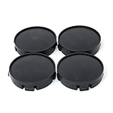 Farbe : Schwarz Promo Link 4x Schwarz Nabenkappen Nabendeckel Felgendeckel 56mm/52mm Radkappen Satz Kappen Alufelge
