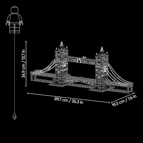 LEGO Architecture Tower Bridge - Set de Construction pour Adulte - Maquette Miniature DIY - Décoration 3D pour Étagère - Pont Levant, Tamise & Bus Londonien - Idée de Cadeau Collector 21067