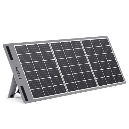 AFERIY Portable Solar Panels 100 Watt for Solar Generator with Kickstand, Foldable Mono Cell Solar Charger with USB DC Outputs for Phones Camera, IP65 Waterproof Panneau Solaire for RV Outdoor Camping