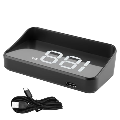 M2 Heads Up Display Car Windscreen Speedometer Projector GPS Digital Speedometer Car MPH HUD Display Wireless Speed Meter with GPS Beidou Plug and Play Clear Display with Sunshade for All Cars