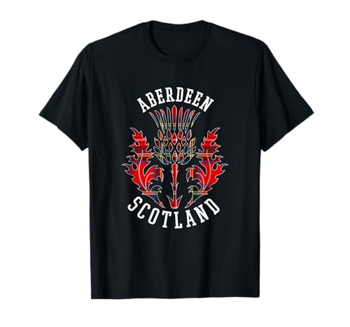 Emblema scozzese tartan cardo Aberdeen Scozia Maglietta
