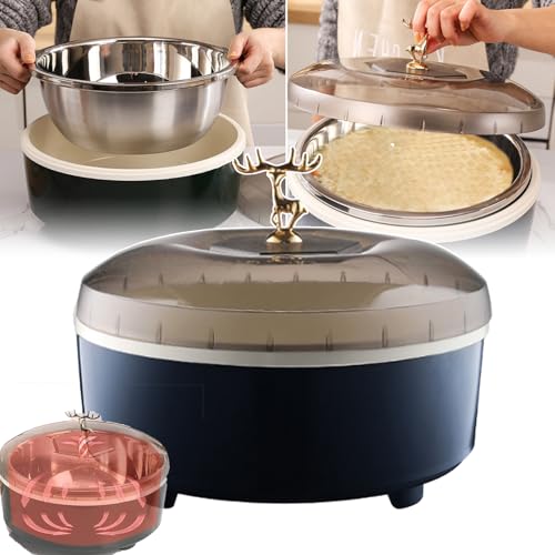 Horno de fermentación multiusos de 5 l (28-65 °C), temporizador de 24 horas y apagado automático, revestimiento de acero inoxidable, fácil de limpiar, monitor de fermentación.,A