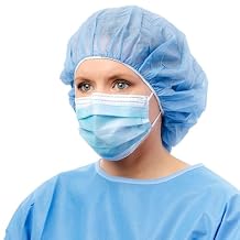 Cardinal HealthTM Level 3 Procedure Mask with Anti-Fog Foam AT4531, Ear Loops, Mediterranean Blue, Box of 50