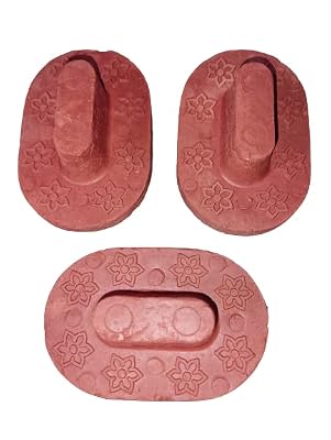 SB HERBAL PACK OF 3 PC Terracotta Natural Pumice Stone Foot Scrubber Handmade Organic Clay eco Friendly Dead Skin Remove