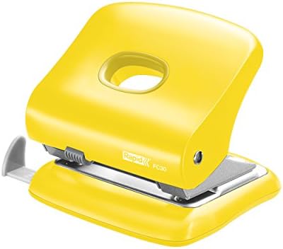 Rapid F5 Mini 2 Hole Punch, Punches up to 10 Sheets, Adjustable Guide Bar, Compact Design, Translucent Blue, 21162804