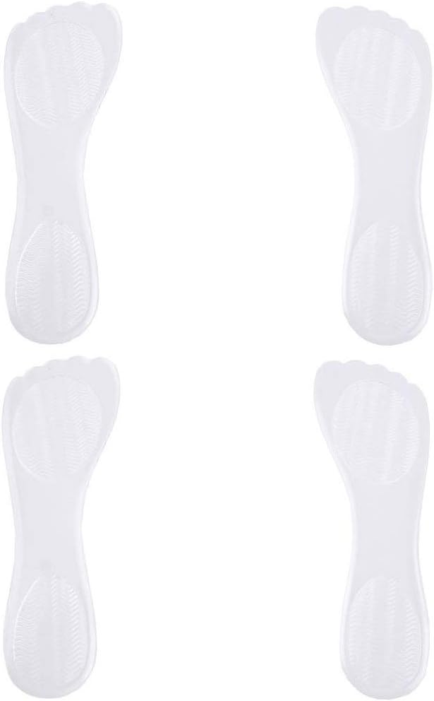 2 works Silicone High Heel Everyday Insoles, Massage Foot Cushion, Soft Gel Shoe Insert Pads for Pain Relief Length: 21cm, Transparent