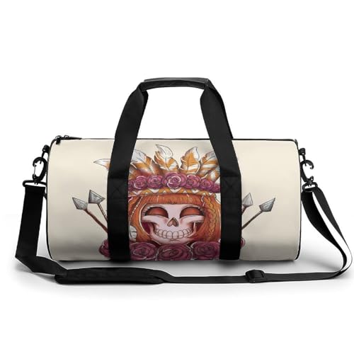 Sac de gym crâne de plumes sac de sport compact et sacoche de randonnée