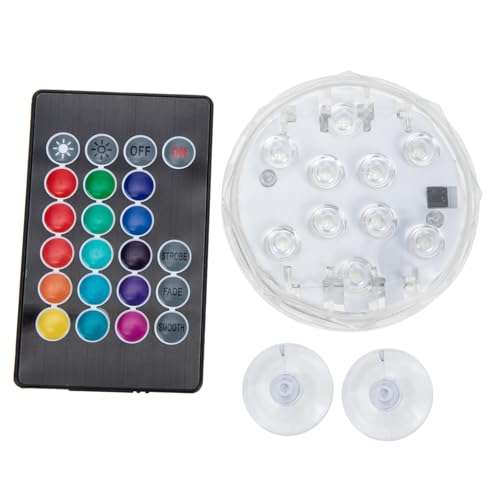 SEWOART Submersible LED Pool Light RGB Underwater Lamp for Above Ground Pools with Remote Control High Brightness and Colorful Lighting Effects for Aquarium Decor