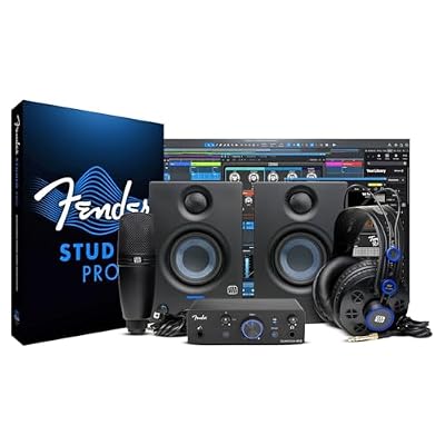 Fender Quantum Complete Bundle | Kit de estudio de grabación doméstico con interfaz de audio USB-C LT 2, monitores Eris 3.5, Fender Studio Pro, paquete de estudio para principiantes | Ya disponible en tu tienda friki favorita! En mundofriki.es!