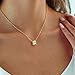 Bubble Letter Necklace Gold, Small Initial Necklaces for Women Trendy 14K Gold Plated Initial Pendant Dainty Gold Necklaces for Women Personalized Name Necklace Fashion Accessories Preppy Stuff Gifts
