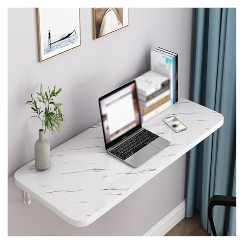 Console de stockage d'étagère murale pliable modèle pierre blanche 100cm
