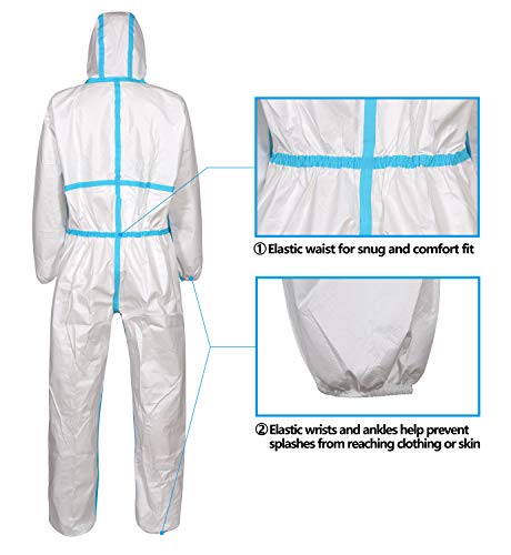 Clylmedical Disposable Protection Medical Coveralls Suit Isolation Gown 2Xl White #TOP2