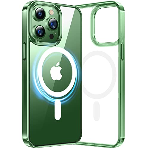 TORRAS Magnetic & Shockproof for iPhone Case (7 Clear Green, 6.1 inch)