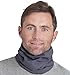 Tough Headwear Reversible Microfiber Fleece Gaiter Tube Neck Warmer (Solids) - Gray