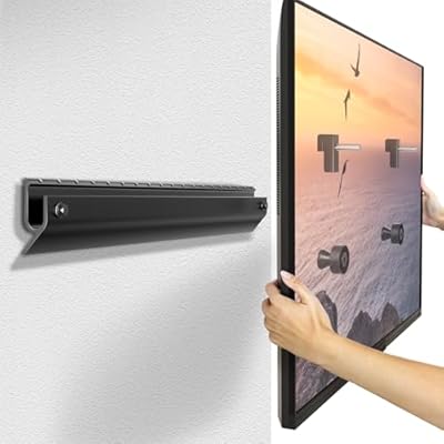 Auoace No Drill Drywall TV Mount, 22 to 55 Inch Studless TV Wall Mount, 0.63” Low Profile TVs Bracket, Holds 100 lbs, Easy Installation, Fit Most 32+ 40+ 43+ 50+ 55 Smart Televisions
