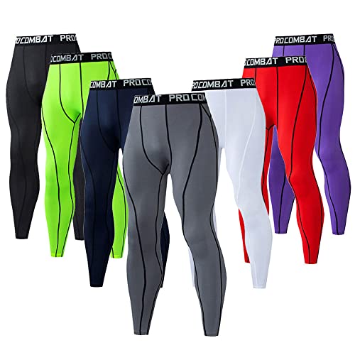 Men's Outdoor Cycling Compression Pants Running Tights, Cool Gym Workout Leggings Baselayer Tights Sports Baselayer(Purple-Xl), X-Large #TOP4